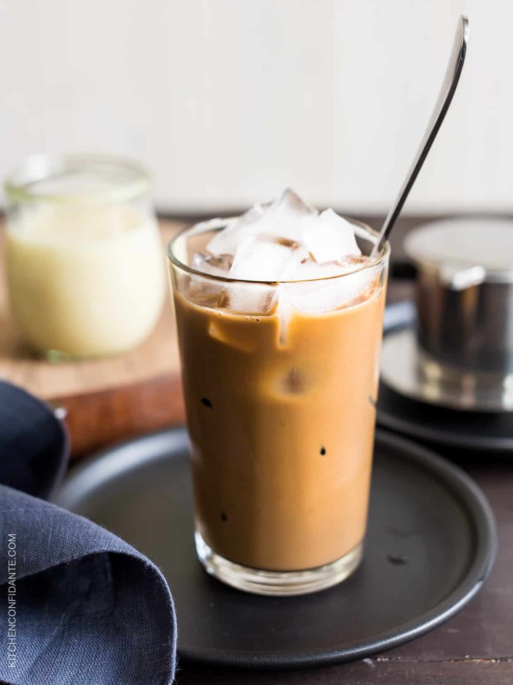 Ice Vietnamese Coffee (Cà Phê Sữa) at Banh Mi Song Hong
